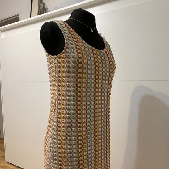 MSN Massana sun dress, lightweight knit, multicolored on a beige background. M. - Picture 2 of 12